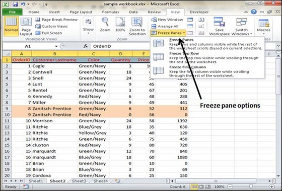 excel for mac how to freeze columns
